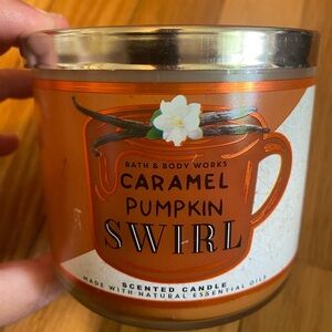 Bath & Body Works Caramel Pumpkin Swirl Candle - Orange